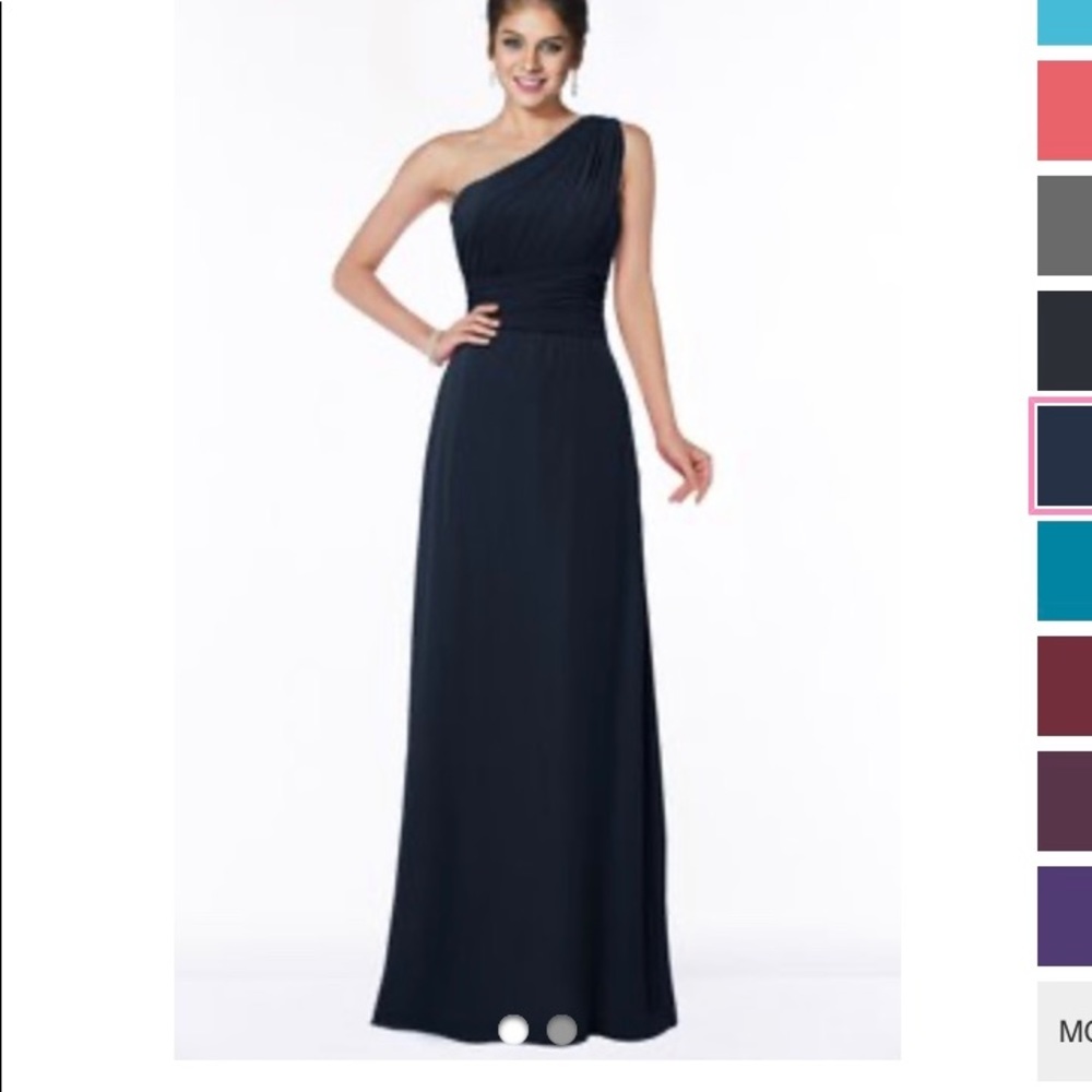 Navy blue bridesmaids dress - Picture 1 of 3